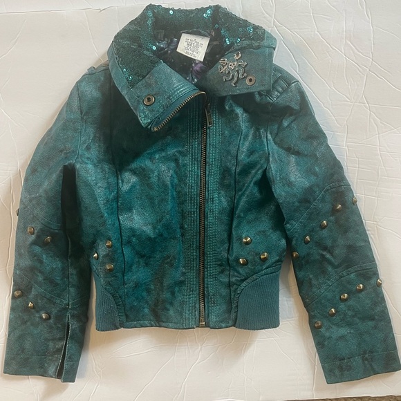 Disney Descendants Mal Faux Leather Jacket – Size 4 (Kids) - Picture 1 of 10